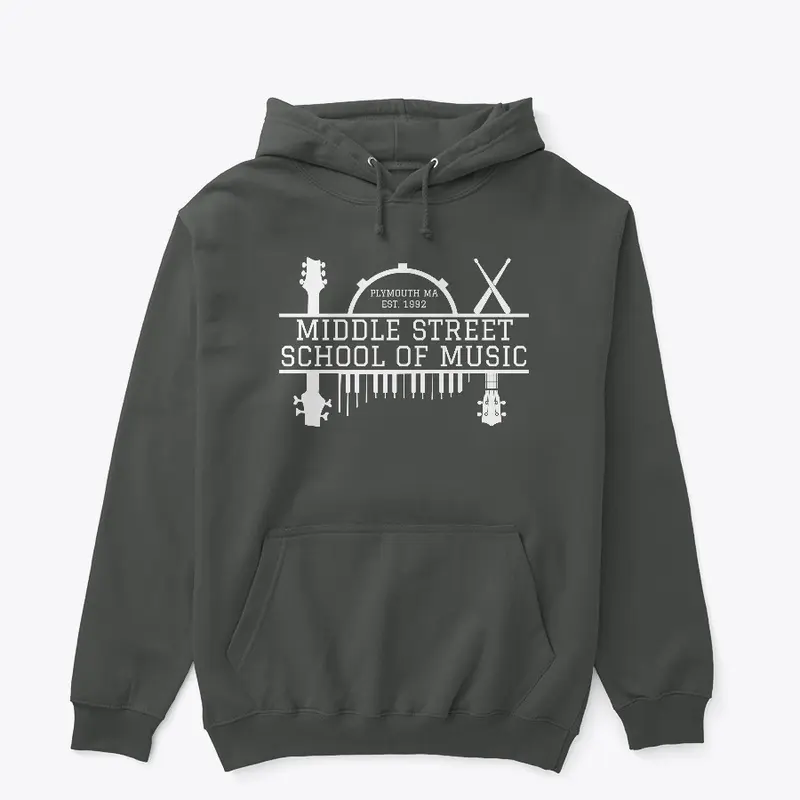 Middle Street Music White Logo Hoodie